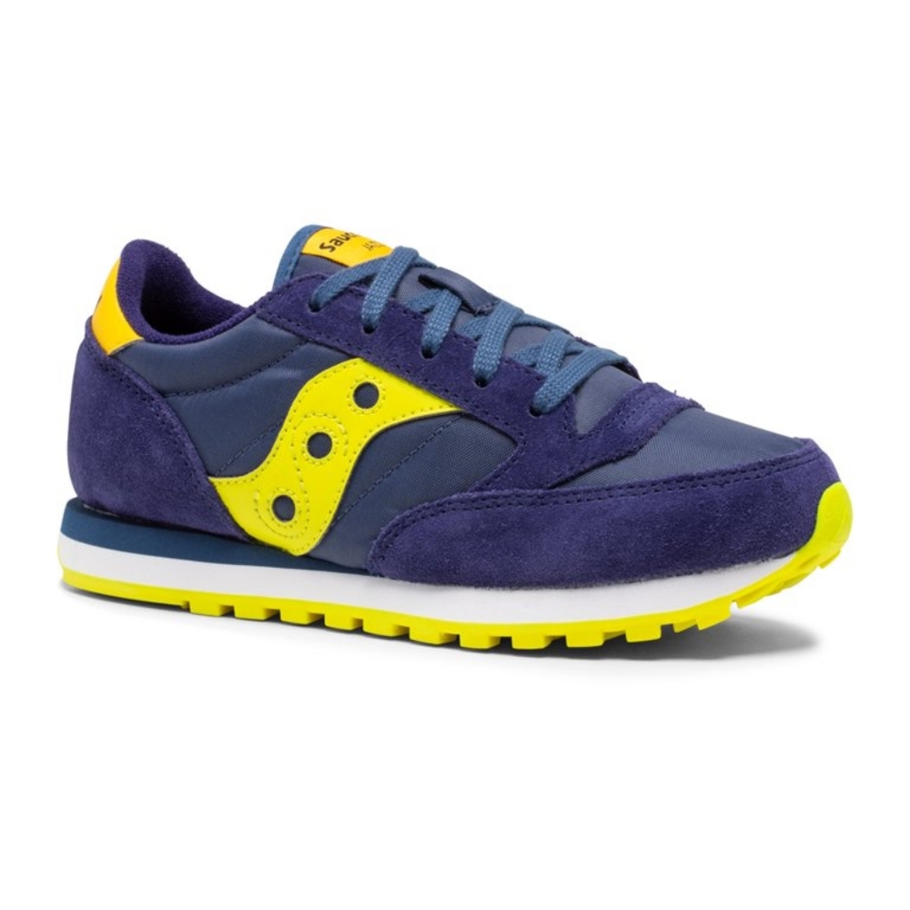 Saucony Boys Big Kid Jazz Original Sneaker Navy Yellow, Size 2M